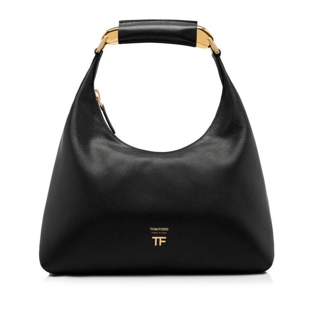 Tom Ford Grained Leather Bianca Small Hobo Bag